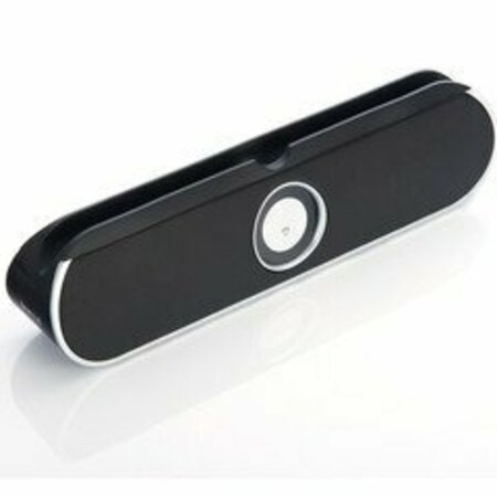 SWE-TECH 3C Portable Bluetooth and 3.5mm input speaker with kickstand and slot to hold phone or tablet. FWT60PS-90000